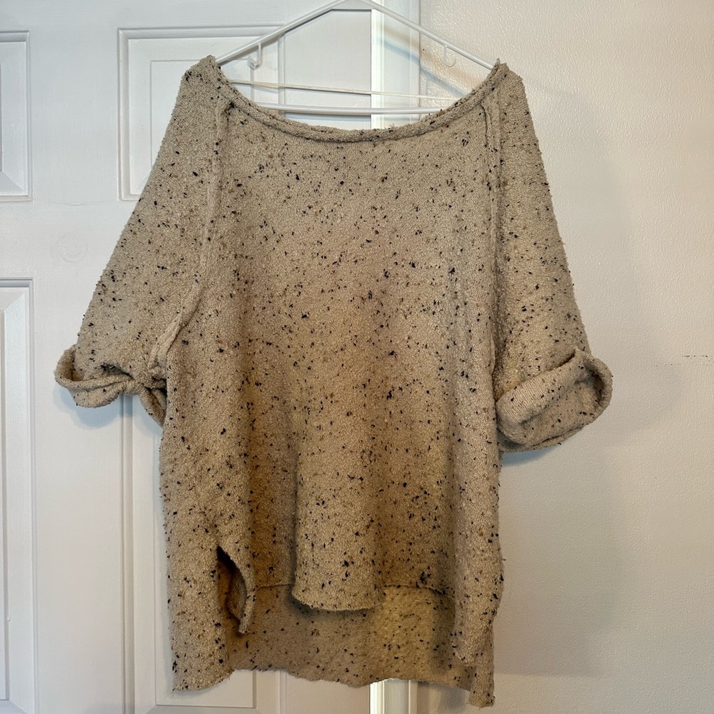 Free People Short Sleeve Sweater, Size Medium